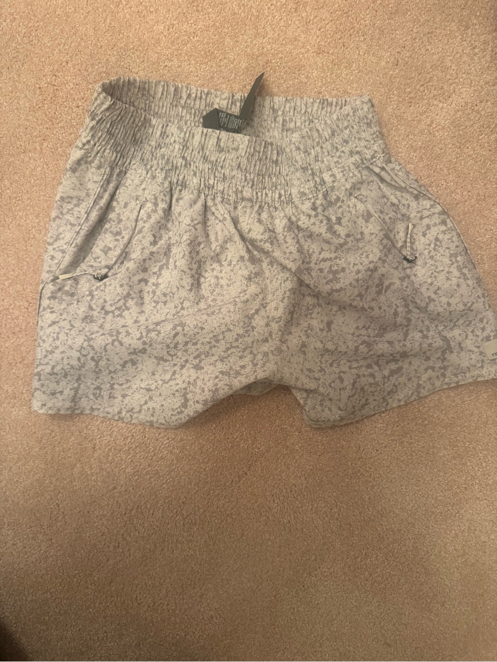 Vuori Light Gray Marbled Athletic Shorts